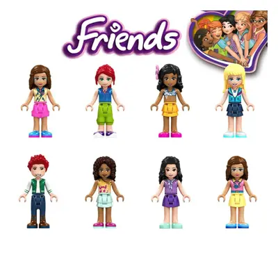 8PCS Friends Girls Mini Figures Building Blocks Kids Toys