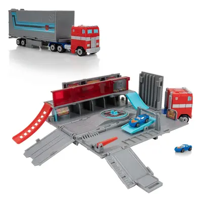 Micro Machines Optimus Prime Hauler PLAYSET - converting Playset with Eight Unique Actions Zones