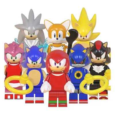 8PCS Sonic The Hedgehog Minifigure Fit Lego Kid Toy