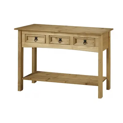 Corona Drawer Console Table Solid Pine Furniture