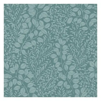 (Sky Blue) Elin Botanical Vinyl Wallpaper Fine Decor