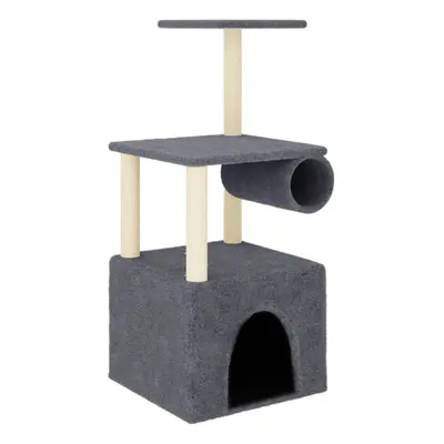 (dark grey) vidaXL Cat Tree with Sisal Scratching Posts Cat Scratching Tower Cat Climber