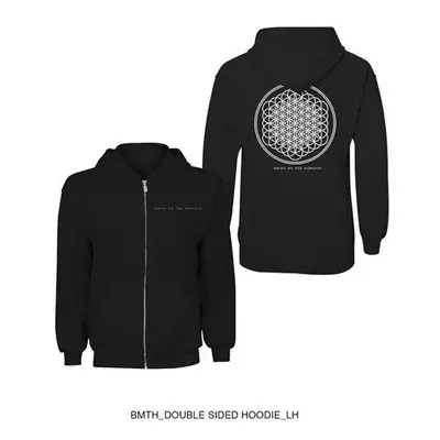 Large Black Men's Bring Me The Horizon Flower Of Life Hooded Top