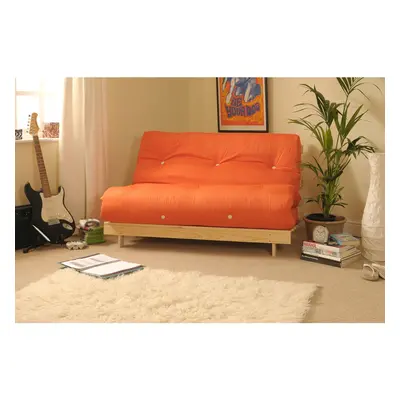 (Orange, Small Double) Comfy Living Albury Futon Sofa Bed