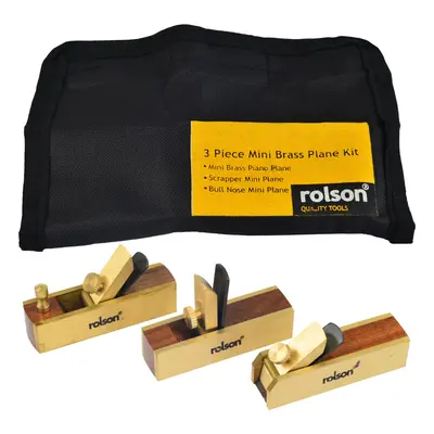 3 Piece Mini Brass Plane Kit - Rolson - rolson mini brass plane kit