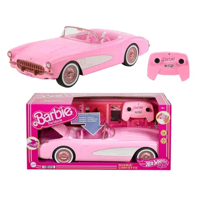 Hot Wheels RC Barbie Corvette Battery-Operated Remote-Control Toy Car