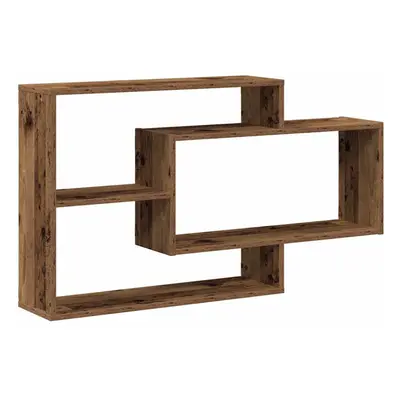 (old wood) vidaXL Wall Shelves Floating Rack Display Shelf Bookshelf Engineered Wood