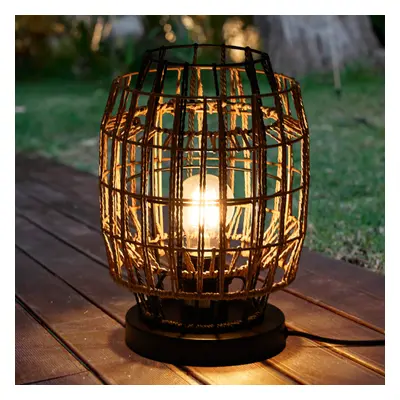 1-Light Hand-Braid Lampshade E14 Table Lamp