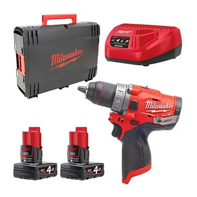 Milwaukee M12FDD-402X Fuel Cordless Drill 12V/4.0Ah, V, red