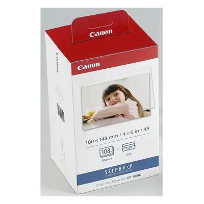 Canon KP-108IN Ink and Paper Set for Selphy CP Series Photo Printers