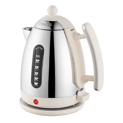 Dualit Polished Chrome Jug Kettle With Canvas White Trim