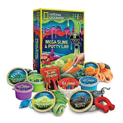 National Geographic Mega Slime Kit & Putty Lab - Types of Amazing Slime For Girls & Boys plus Ty