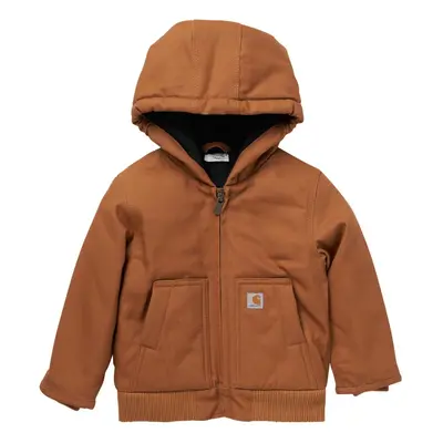 Carhartt Baby Boy's Insulated Hooded Canvas Zip-Up Jacket Brown M