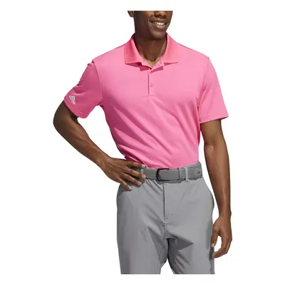 adidas Men's Performance Primegreen Polo Shirt Pink Medium