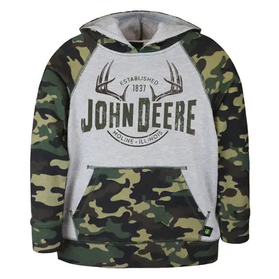 John Deere Sweatshirt Boys Fleece Jacket Gray Camo Child Size