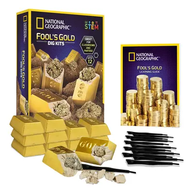 NATIONAL GEOGRAPHIC Fools Gold Dig Kit - Gold Bar Dig Bricks with