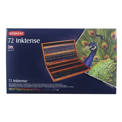 Derwent Inktense Permanent Watercolour Pencils, Set of in Wooden Gift Box, Professional Quality,