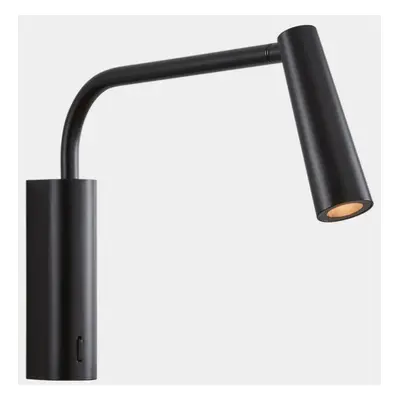 LEDS C4 Gamma Extend LED Reading Light Adjustable Arm Metallic Black IP20 2.1W 2700K