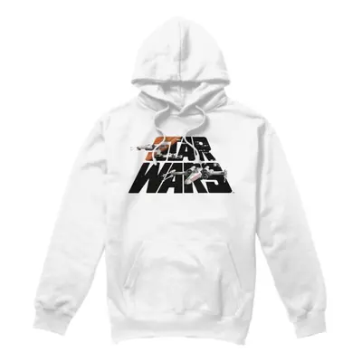 (XXL, White) Star Wars Mens X-Wing Burst Hoodie