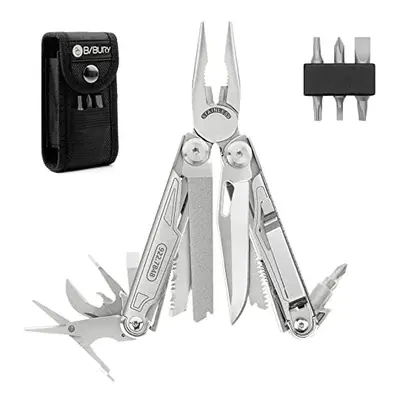 Multitools, Upgraded Multi Tool Foldable Pliers, Stainless Steel Multitools with Nylon Pouch, Id