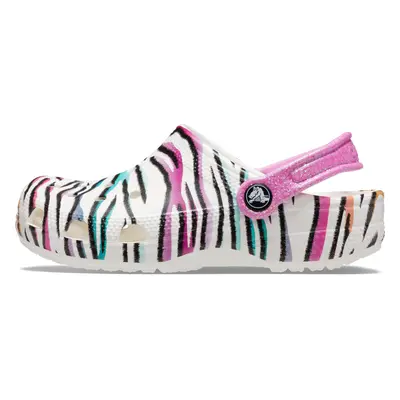 Crocs Kids' Classic Animal Print Clog White/Multi Little Kid