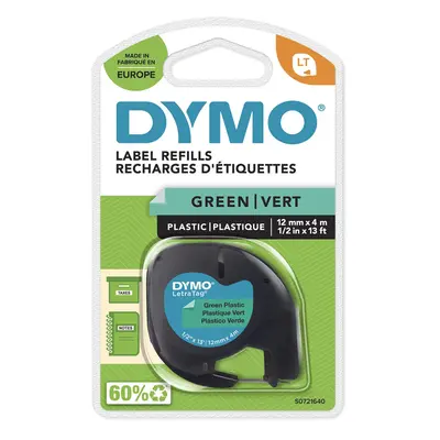 Dymo LetraTag Plastic Label Tape mm x m Roll - Green