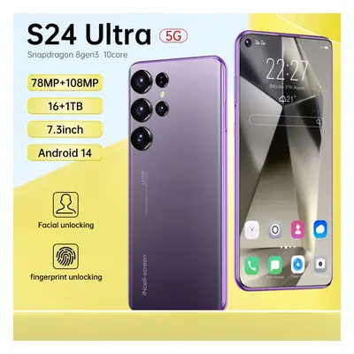 (16+1TB, Purple) The latest 7.3-inch large-screen smartphone S24 Ultra in