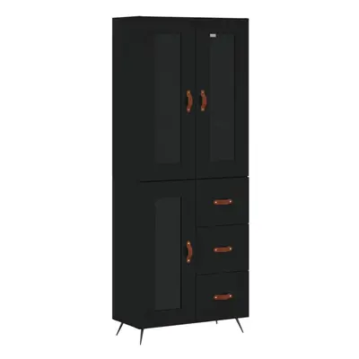 (black, glass door drawers) vidaXL Highboard Sideboard Tall Storage Cabinet Side Cabinet Enginee