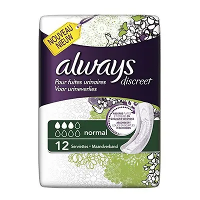 Always Discreet Normal - Incontinence Pads (Pack of 12)