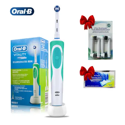 (green) Oral B D12 Electric Toothbrush 2D Vitality Rechargeable Tooth Brush