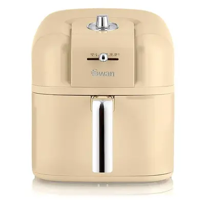 Swan SD10510CN Retro 6L Manual Air Fryer with Rapid Air Circulation, Adjustable Temperature, Min