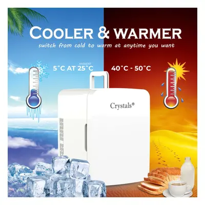 10L Mini Fridge Table Top Electric Cooler Portable Bedroom Ice Box Office Car UK