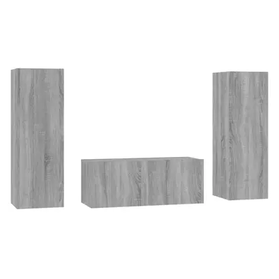 (Grey sonoma, x x cm (W x D x H)) vidaXL TV Cabinet Set Piece Engineered Wood TV Stand Multi Col