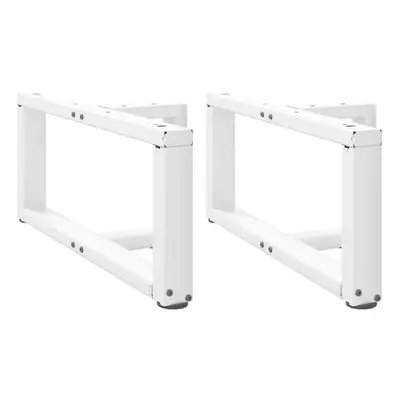 (white, x x (30-31) cm) vidaXL Dining Table Legs T-ShapedÃÂ Desk Legs Metal Furniture Legs pcs 