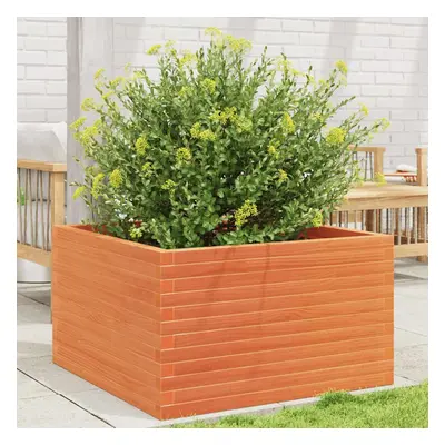 vidaXL Garden Planter Wax Brown 80x80x46 cm Solid Wood Pine