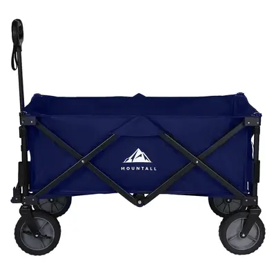 Navy Collapsible Portable Wagon Trolley Folding Festival Camping Beach