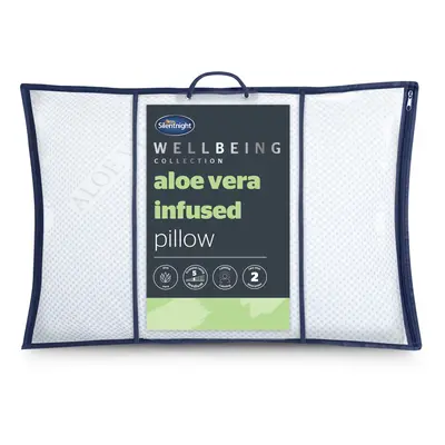 Silentnight Wellbeing Aloe Vera Infused Pillow, Anti Allergy Medium Support