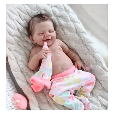 Zlgkjk Reborn Sleeping Baby Dolls Girl Realistic Newborn Dolls with Soft Vinyl Silicone Full Bod