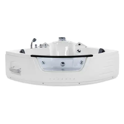 Whirlpool Corner Bath with LED x mm White MARTINICA