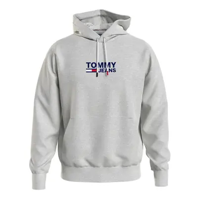 Tommy Hilfiger mens Tommy Jeans Hoodie Sweatshirt Metal Grey Heather