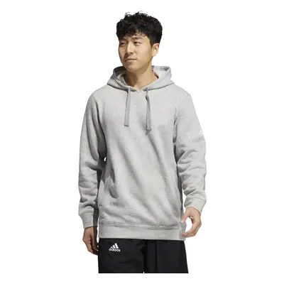 adidas Men's Fleece Hoodie Gray Heather | White