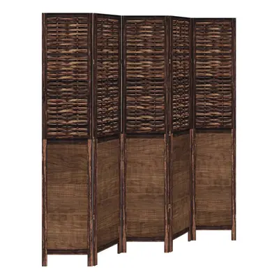 vidaXL Room Divider Panels Privacy Screen Dark Brown Solid Wood Paulownia