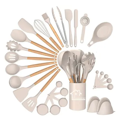 Silicone Kitchen Utensils Set, 28pcs Silicone Kitchen Cooking Utensils Set, Kitchen Tools Spatul