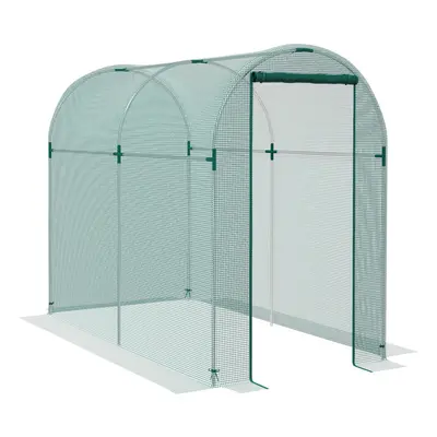 Outsunny Fruit Cage, Plant Protection Tent, 1.2 x 2.4 x 1.9m, Green