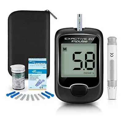 Blood Glucose Monitor Meter Diabetes Testing Kit Blood Sugar Tester Kit with Test Strips and Lan