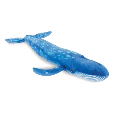 Real Planet Whale Plush Toy - Realistic Stuffed Animal Gift for Kids All Ages Large Ocean Blue W