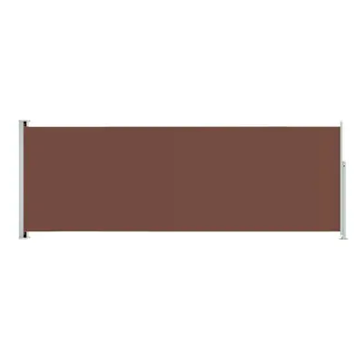 (brown, x cm) vidaXL Retractable Side Awning Garden Privacy Screen Balcony Outdoor Screen