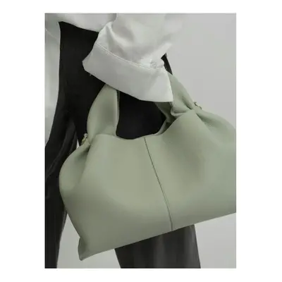 (light green) French Niche Brand New Versatile Solid Color Rice Box Bag European And American Fa