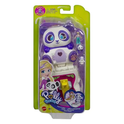 Polly Pocket GTM58â Flip & Find Panda Compact, Flip Feature Creates Dual Play Surfaces, Micro 