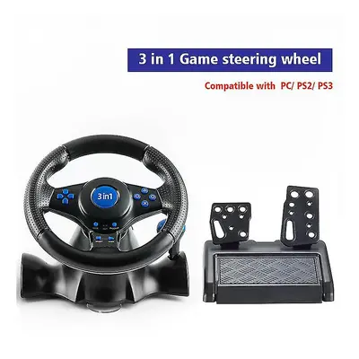 (Black three-in-one) For Switch/xbox One/360/ps4/ps2/ps3/pc Racing Game Seven-in-one Steering Wh